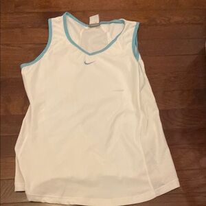 White and Blue Nike Tank Top